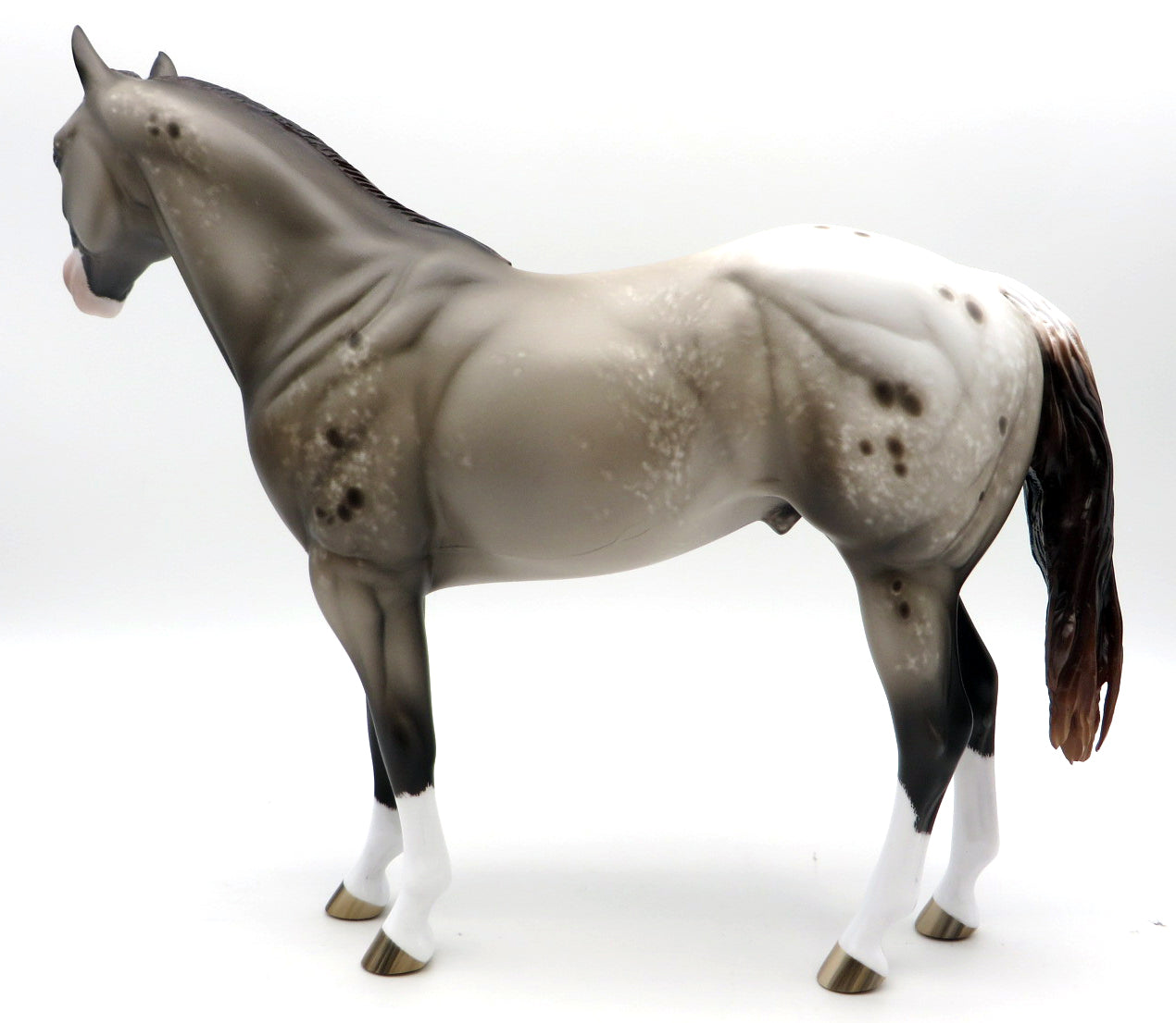 Cane-OOAK Chestnut Appaloosa ISH Painted by Sheryl Leisure 12/27/21