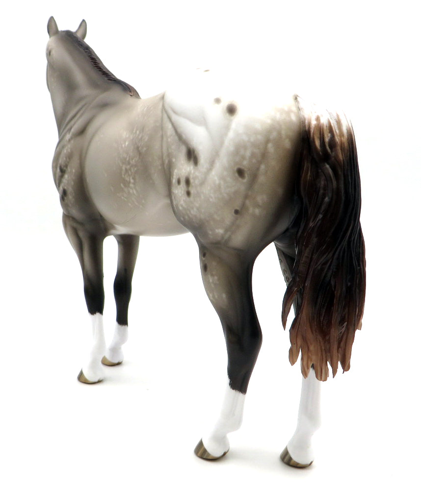 Cane-OOAK Chestnut Appaloosa ISH Painted by Sheryl Leisure 12/27/21