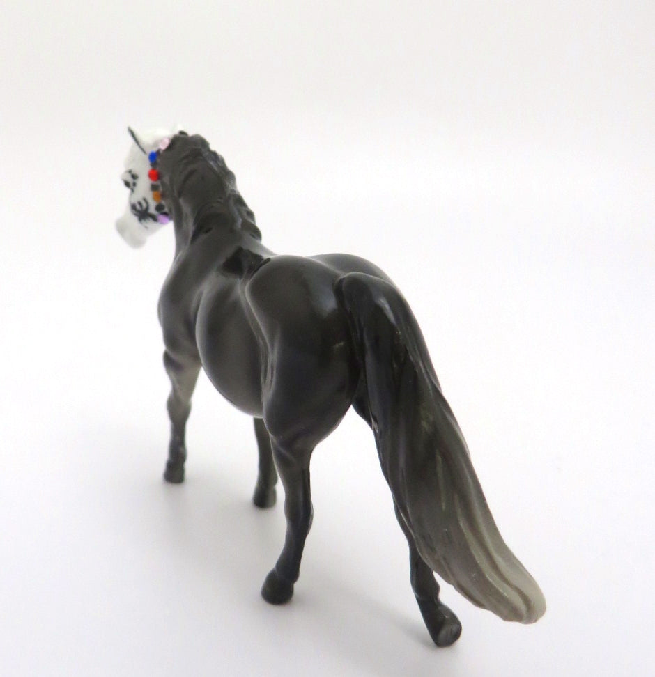 CARMEN-OOAK PONY DECORATOR SUGAR SKULL CHIP BY DAWN QUICK EA20