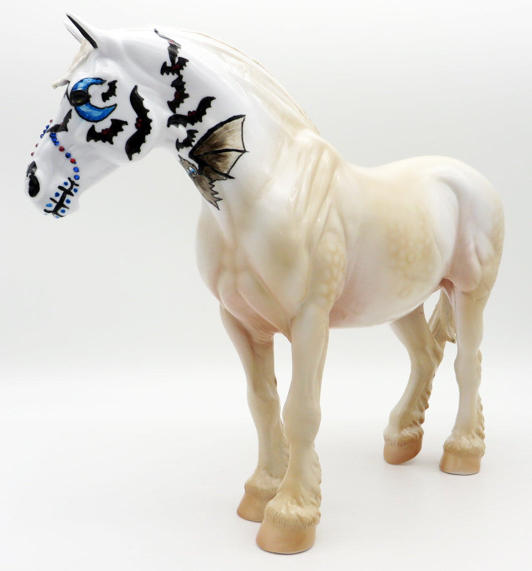 Cassandra - OOAK Sugar Skull Heavy Draft Painted by Dawn Quick MM 21