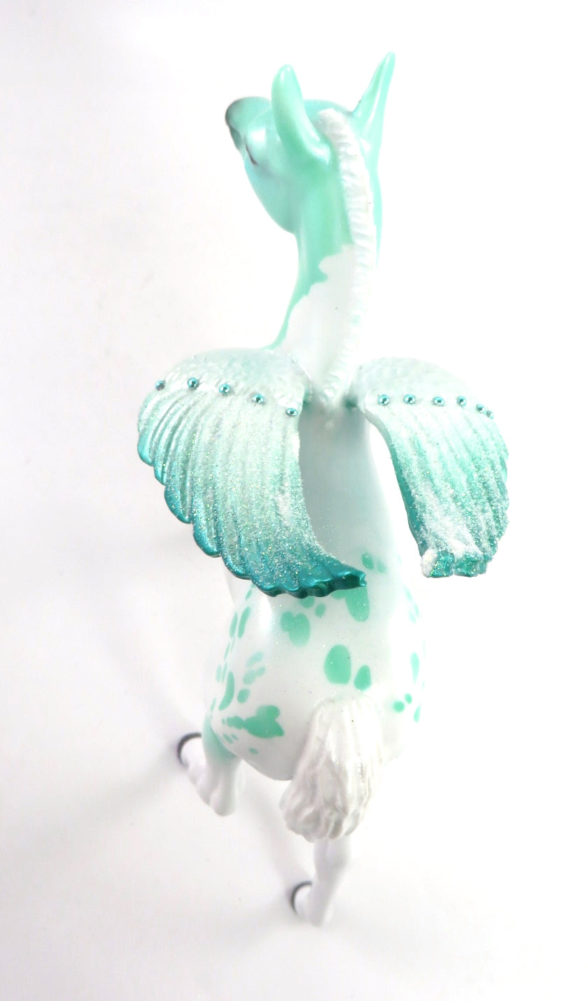 CASSIEL- OOAK SEA GLASS PINTALOOSA CUSTOM ARABIAN FOAL MODEL HORSE 1/8/2020