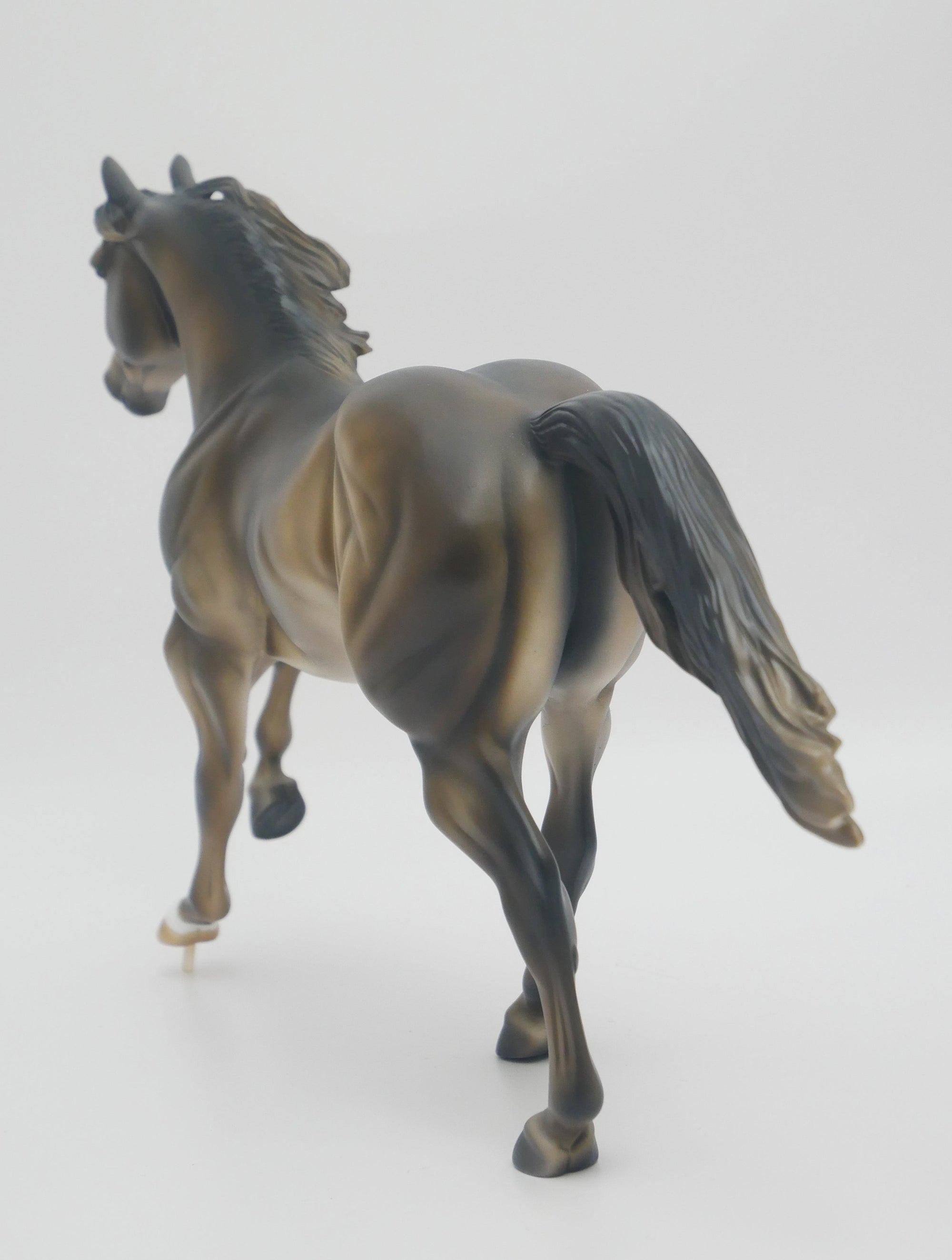 CHA CHING-OOAK GRULLA FOUNDATION QUARTER HORSE MODEL HORSE BY KAYLA