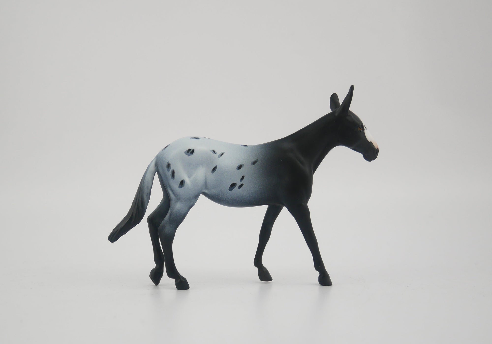 CHARCOAL-OOAK APPALOOSA MULE CHIP BY KAYLA