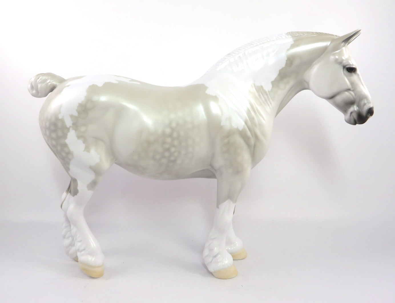 CHICK FLICKS-OOAK DAPPLE GREY PINTO MODEL HORSE PJ 2020