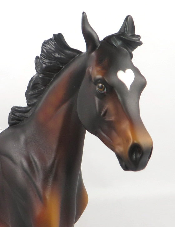 CHOCOLATE DROP-OOAK BAY APPALOOSA YEARLING MODEL HORSE SB20