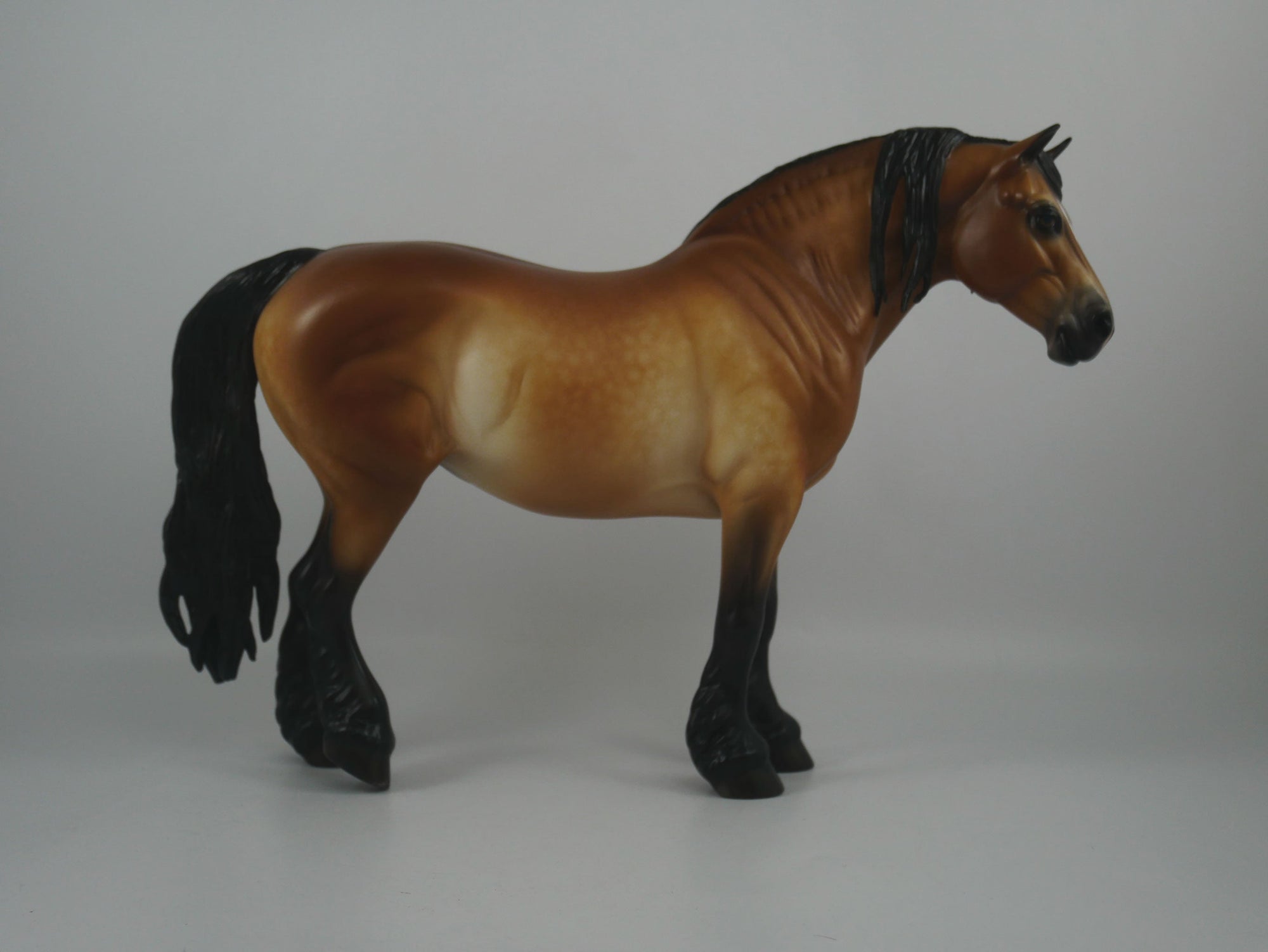 Clara-OOAK Dapple Bay Heavy Draft Mare Painted By Sheryl Leisure 1/21