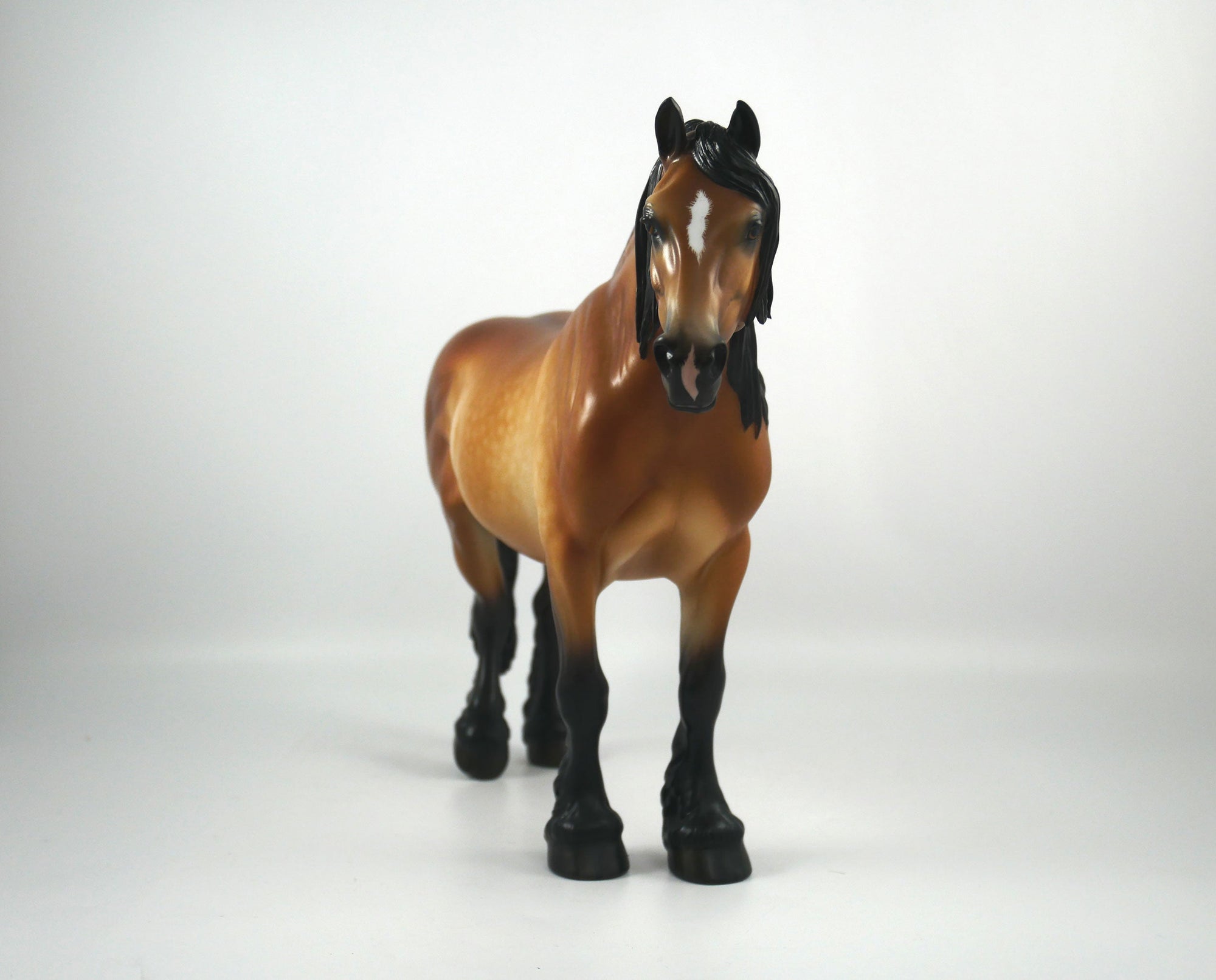 Clara-OOAK Dapple Bay Heavy Draft Mare Painted By Sheryl Leisure 1/21