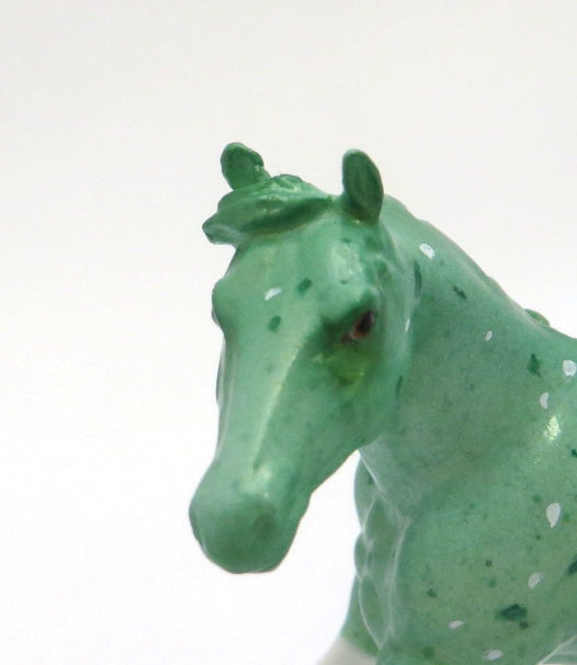 CLOVER FIELD - OOAK ST. PATRICKS DAY DECO MINT GREEN WITH SPECKLES CUTTER CHIP BY JAS FANNING 3/9/20