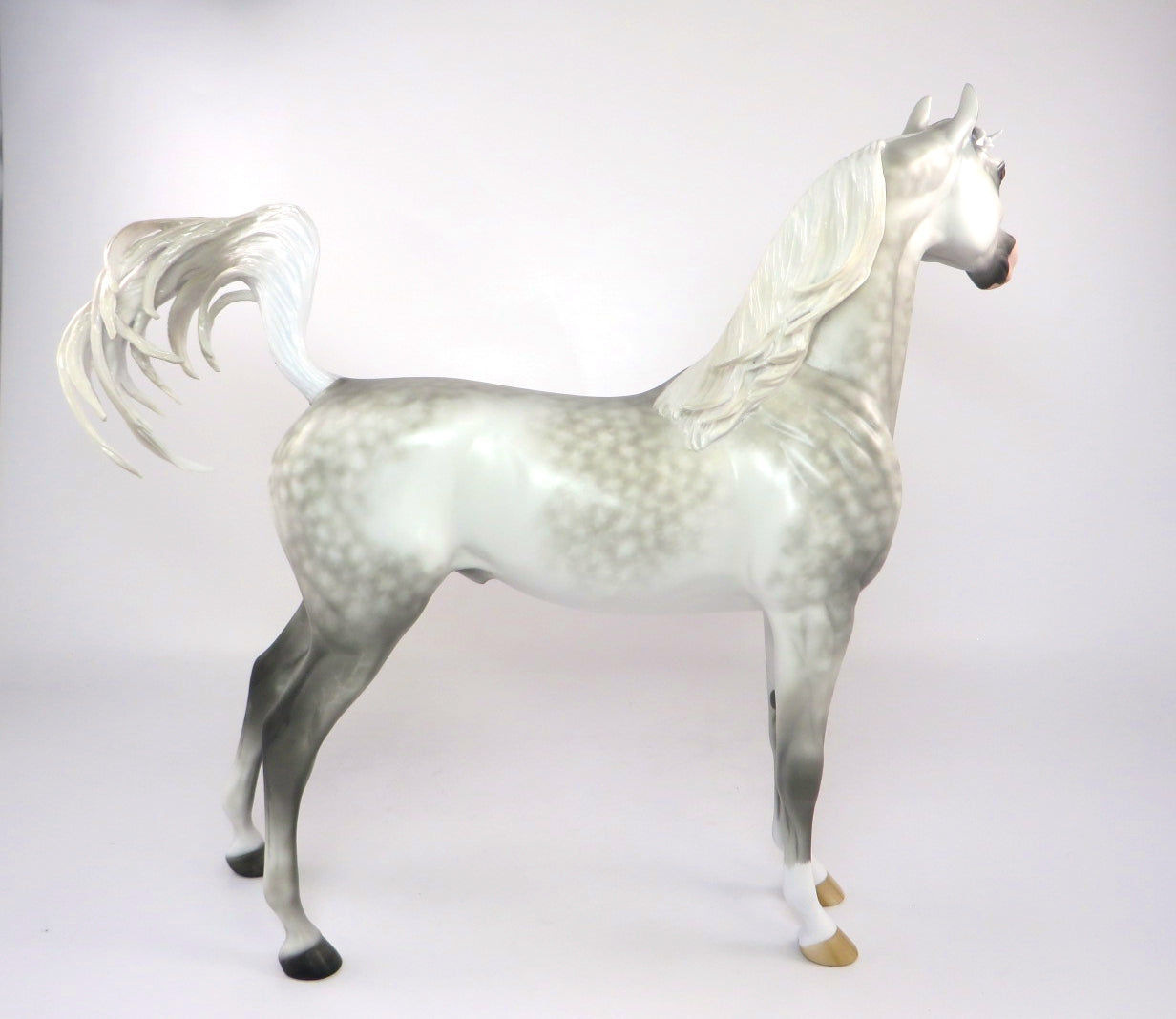 DET BINNER-OOAK DAPPLE GREY ARABIAN MODEL HORSE BY SHERYL LEISURE 2/27/20