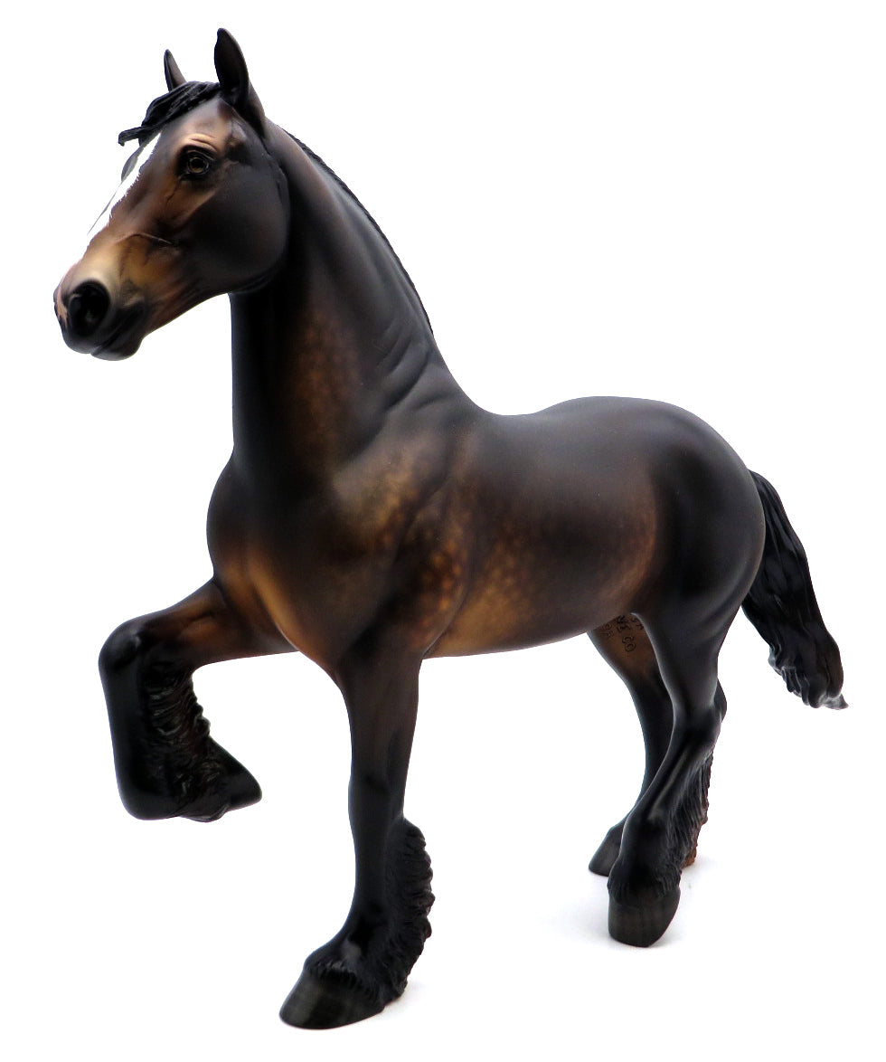 Dickens-OOAK Dapple Bay Trotting Drafter Painted By Sheryl Leisure 12/20/21