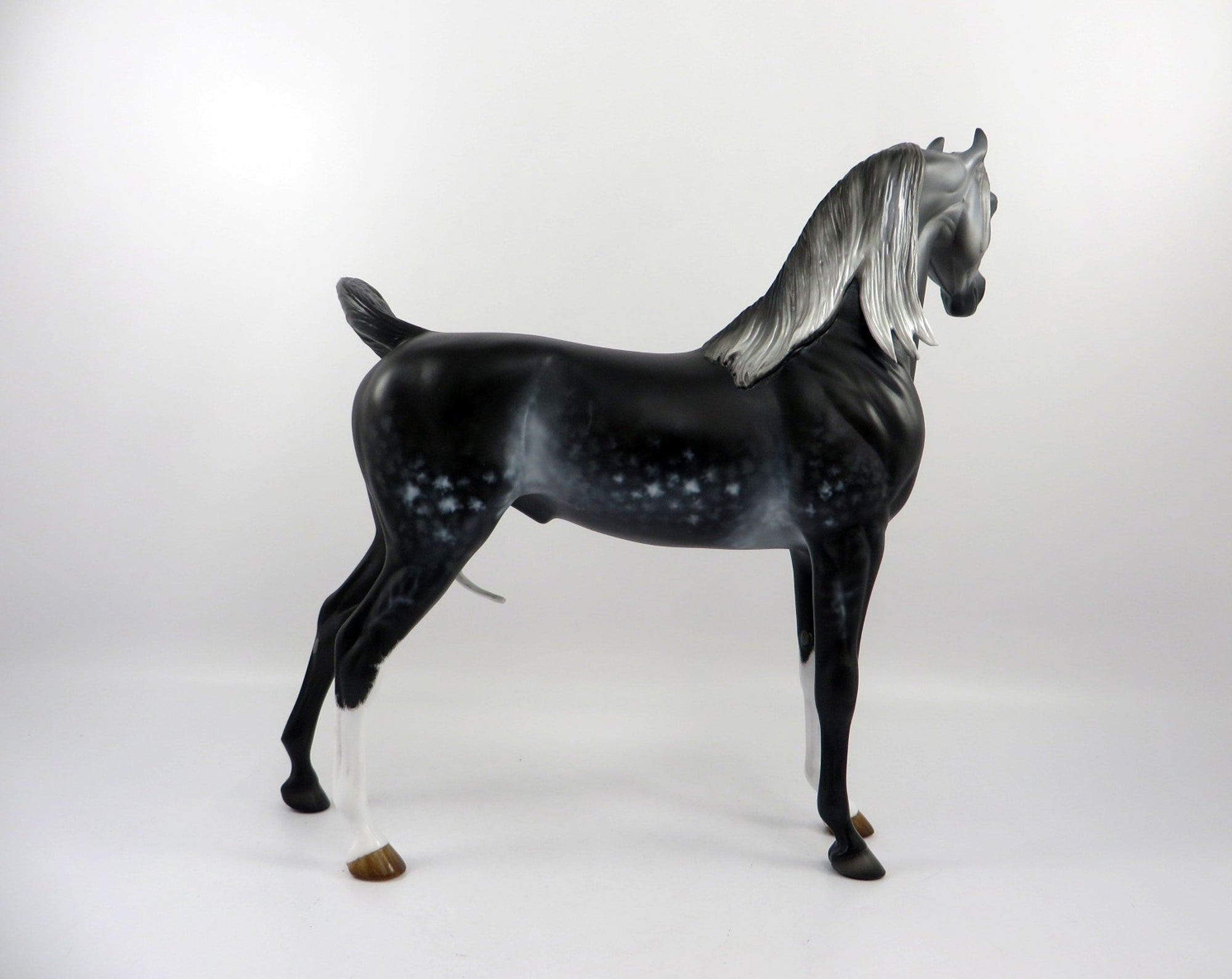 Concerted Treasure-OOAK Dark Dapple Grey Arabian By Elena Christopher