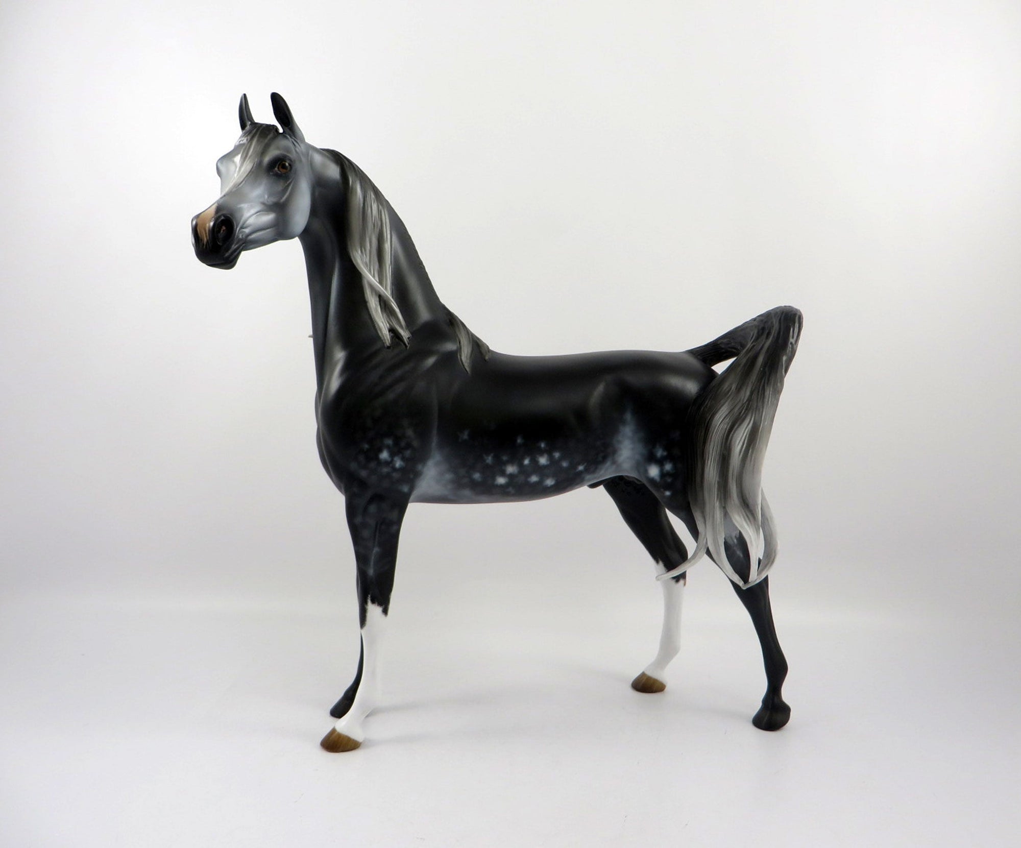 Concerted Treasure-OOAK Dark Dapple Grey Arabian By Elena Christopher