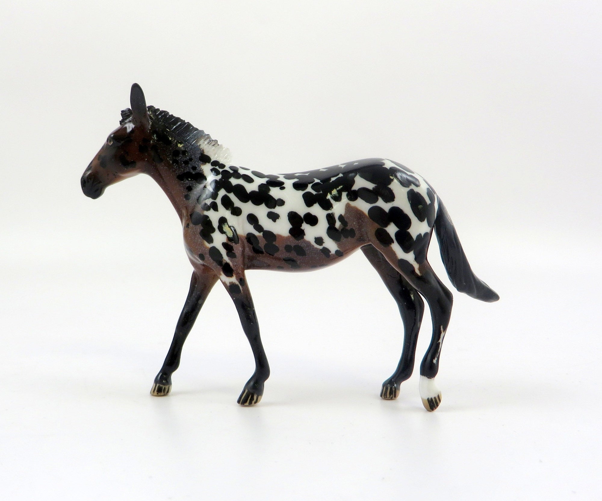 FERGIE-OOAK LOUD APPALOOSA MULE CHIP MODEL HORSE EQ 19