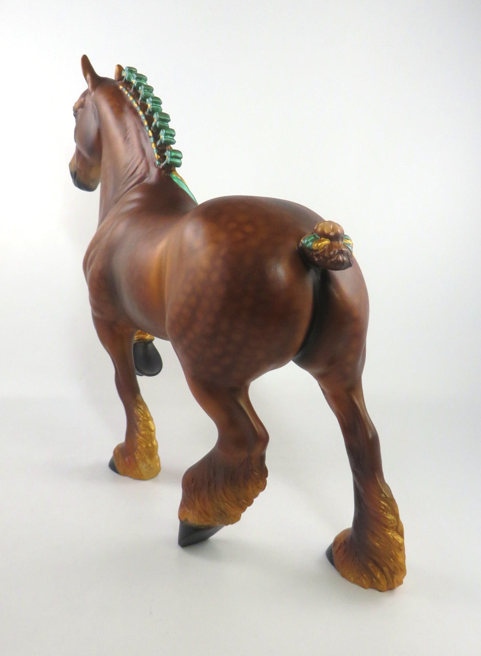 GARRETT-OOAK DAPPLE CHESTNUT TROTTING DRAFTER WITH BOBS 2/27/20