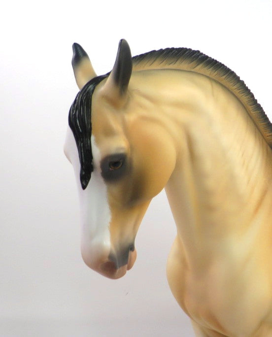 GHOST STORIES - OOAK DAPPLE DUN ANDALUSIAN MODEL HORSE BY AUDREY DIXON PJ20