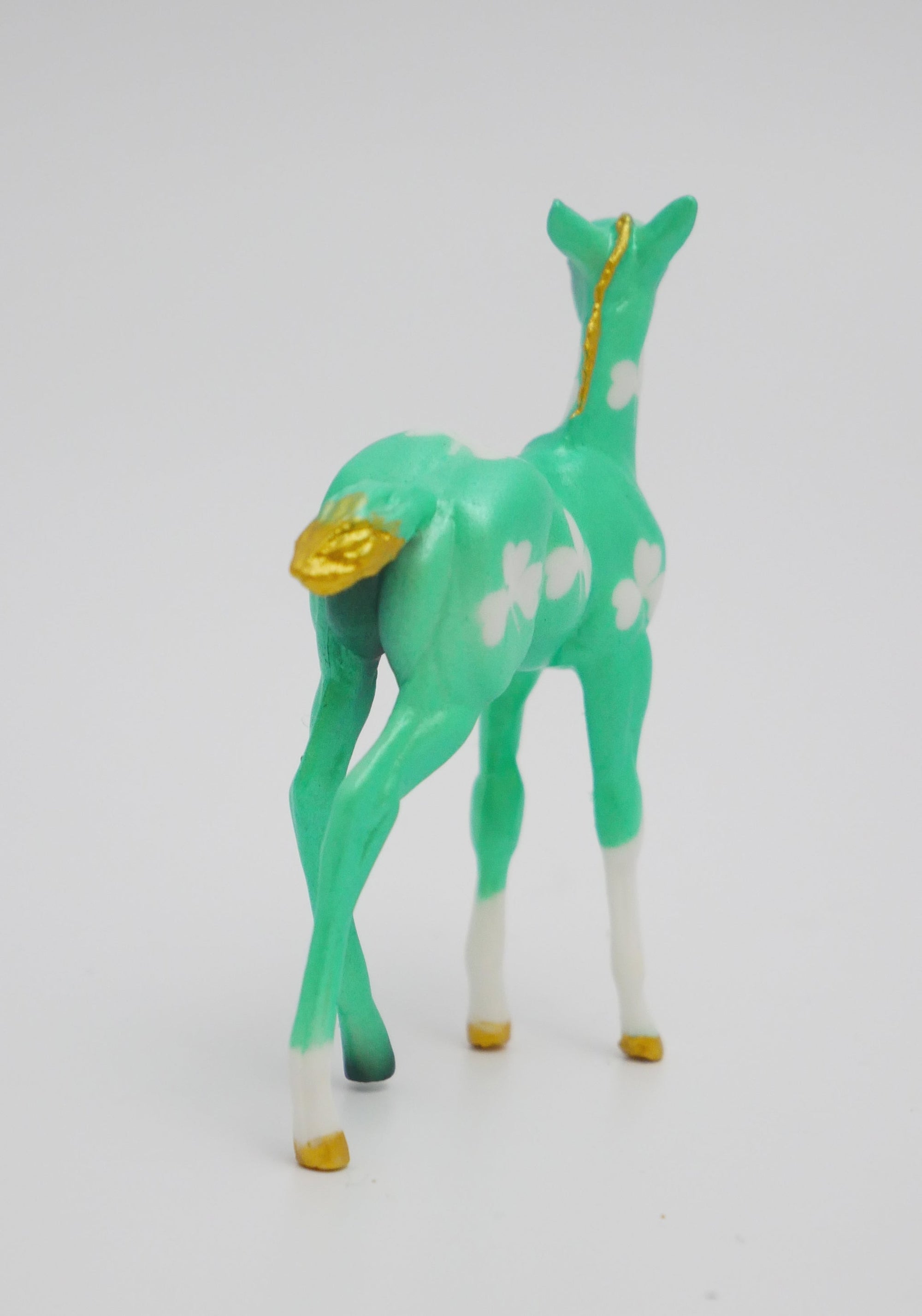 GREENTOES - OOAK ST. PATRICKS DAY DECO MODEL HORSE BY JAS FANNING 3/13/20