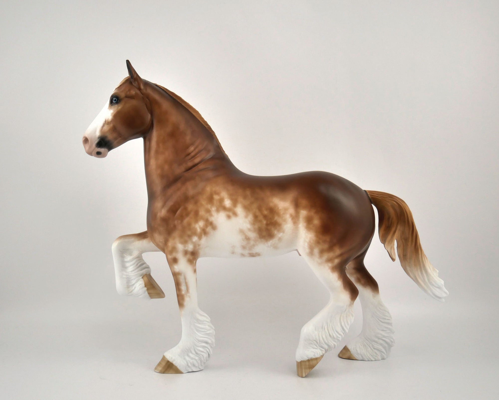 Gustave-OOAK Chestnut Sabino Trotting Draft By Sheryl Leisure