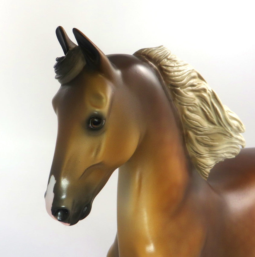 HAMPTON-OOAK DAPPLE PALOMINO SADDLEBRED MODEL HORSE 12/13/19