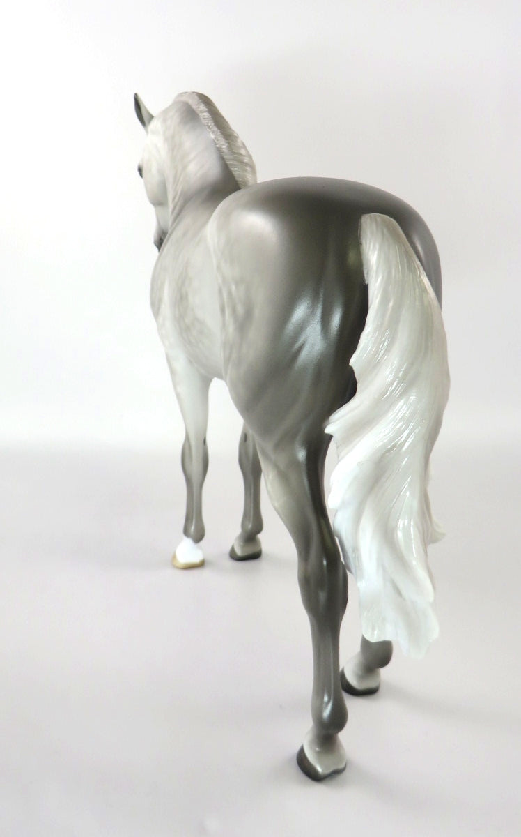 HANG A ROGER - OOAK STAR DAPPLE GREY ANDALUSIAN MODEL HORSE BY SHERYL LEISURE 02/24/20
