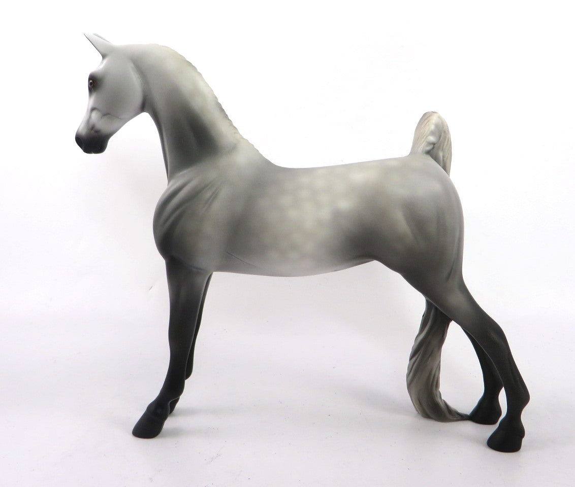 HUDDLE UP- OOAK DAPPLE GREY SADDLEBRED PEBBLES BY MELISSA FOX SB20