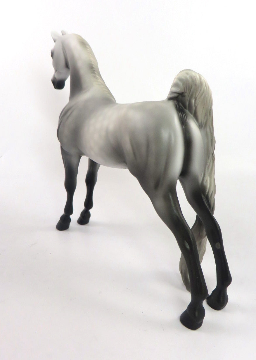 HUDDLE UP- OOAK DAPPLE GREY SADDLEBRED PEBBLES BY MELISSA FOX SB20