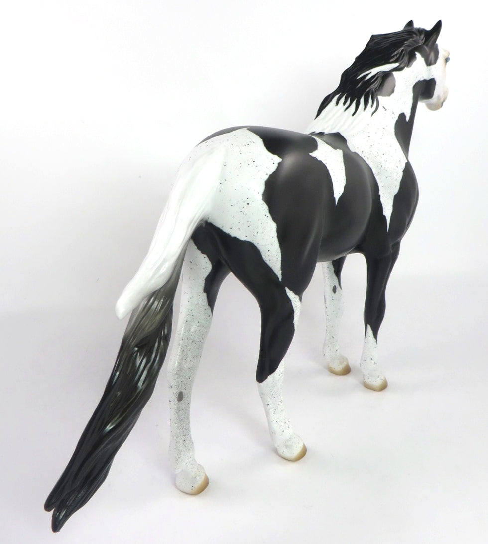 I'M SMITTEN-OOAK BLACK ROAN PINTO MODEL HORSE 2/14/20