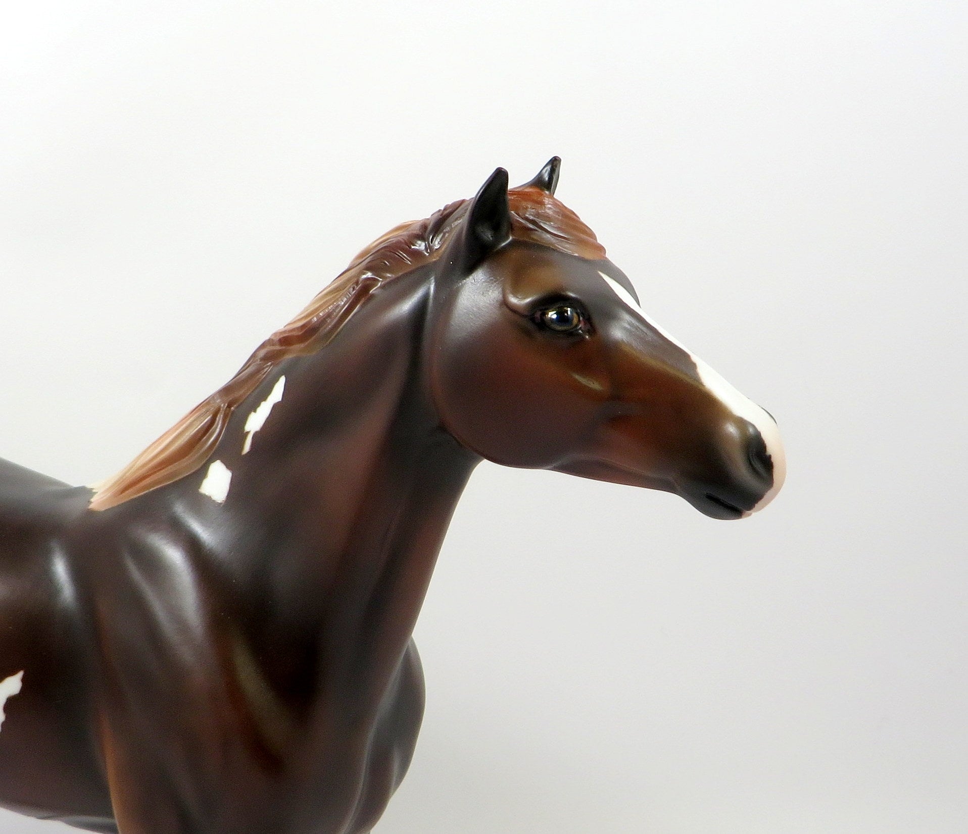 THINK OF IT-OOAK DARK CHESTNUT PAINT SPANISH MUSTANG MODEL HORSE 8/6/19