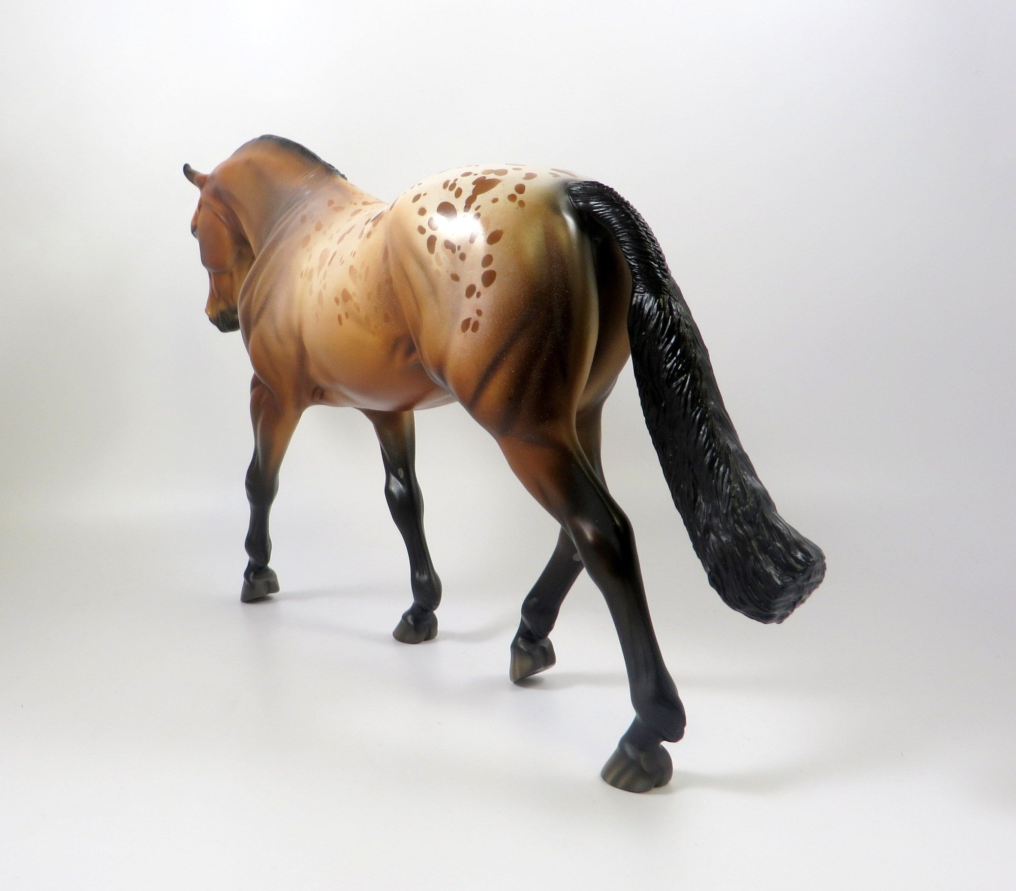 EVITA-OOAK BAY APPALOOSA IRISH DRAFT MODEL HORSE 8/6/19