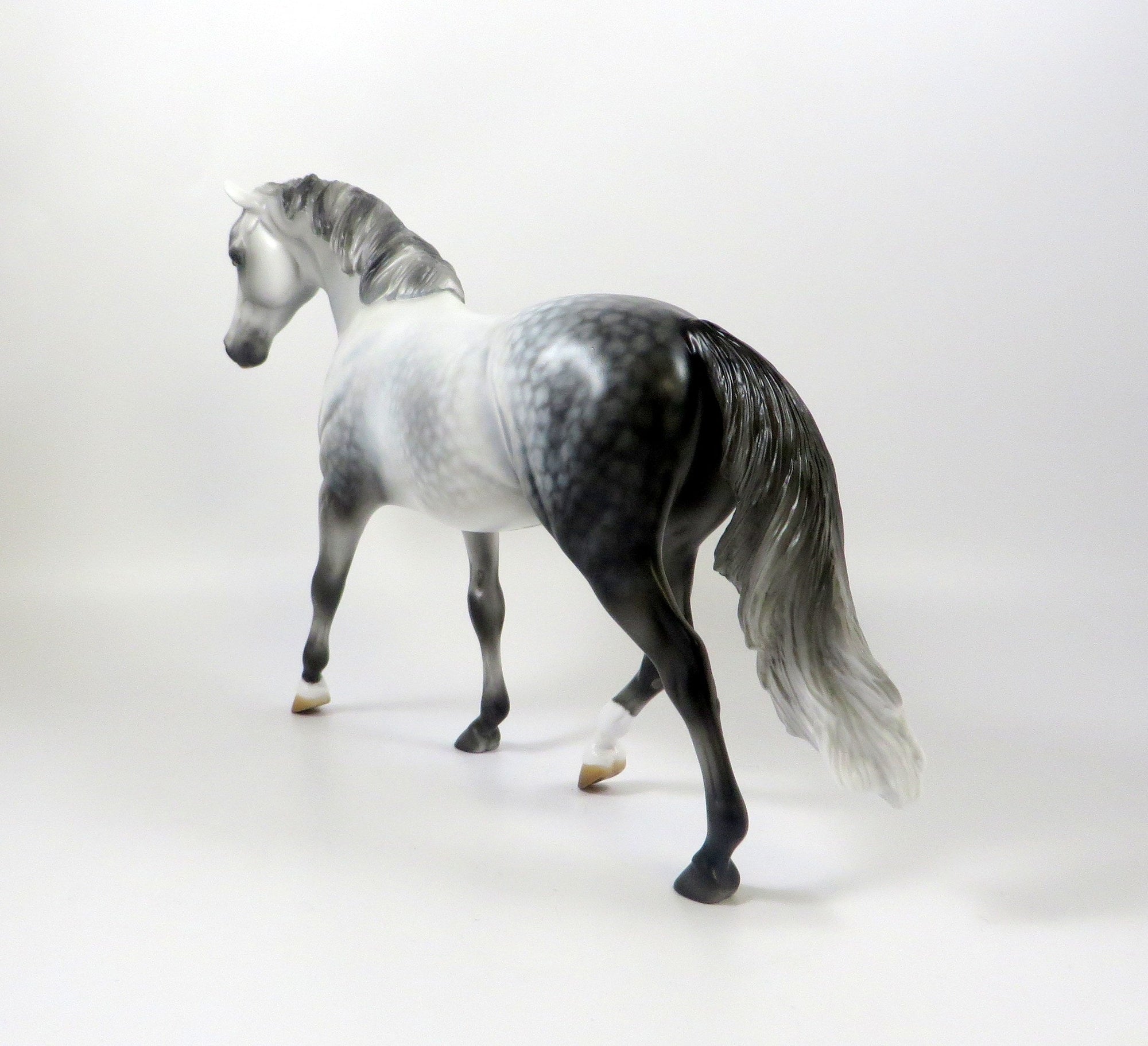 KIAWA-OOAK STAR DAPPLE GREY PONY MODEL HORSE 8/6/19