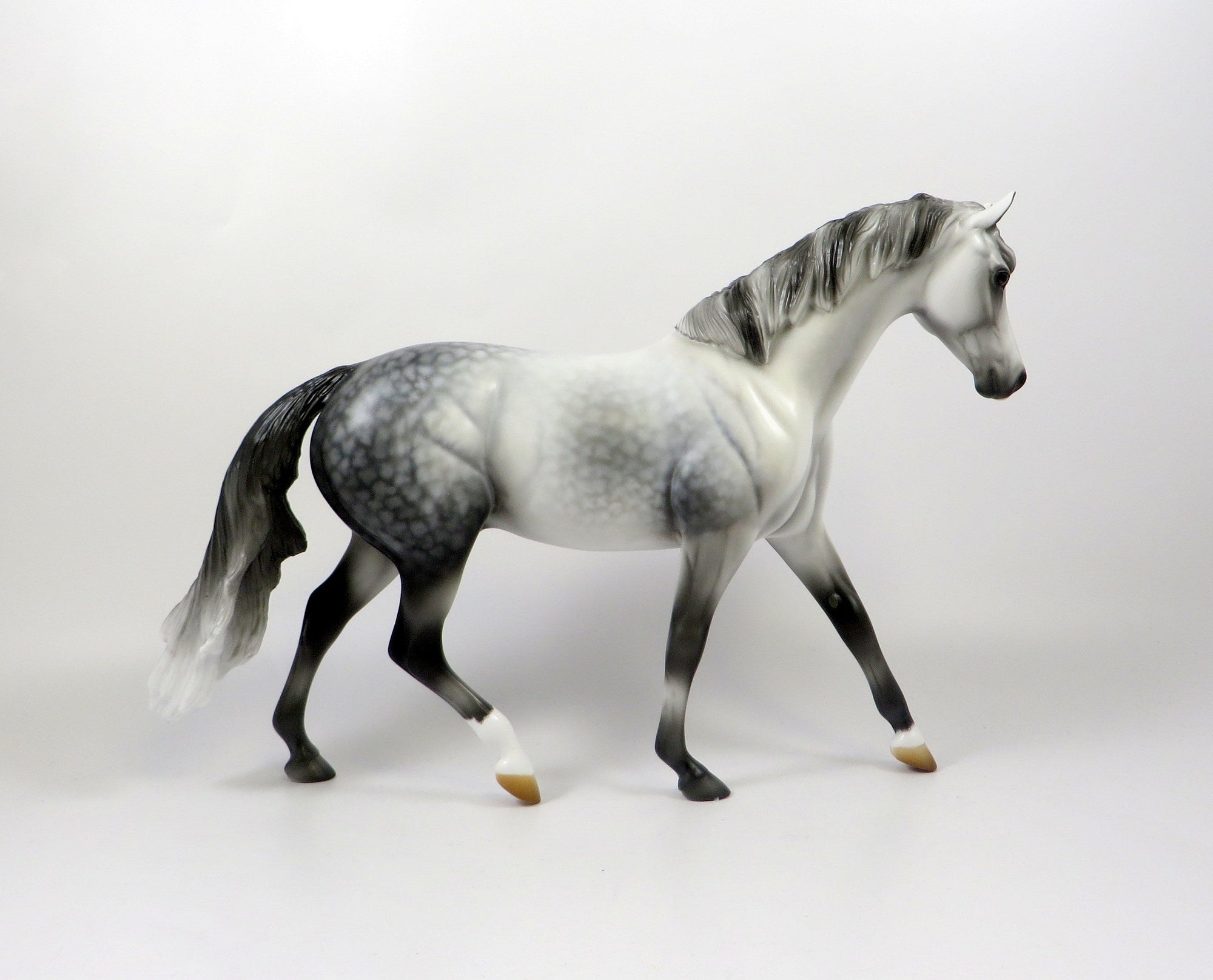 KIAWA-OOAK STAR DAPPLE GREY PONY MODEL HORSE 8/6/19