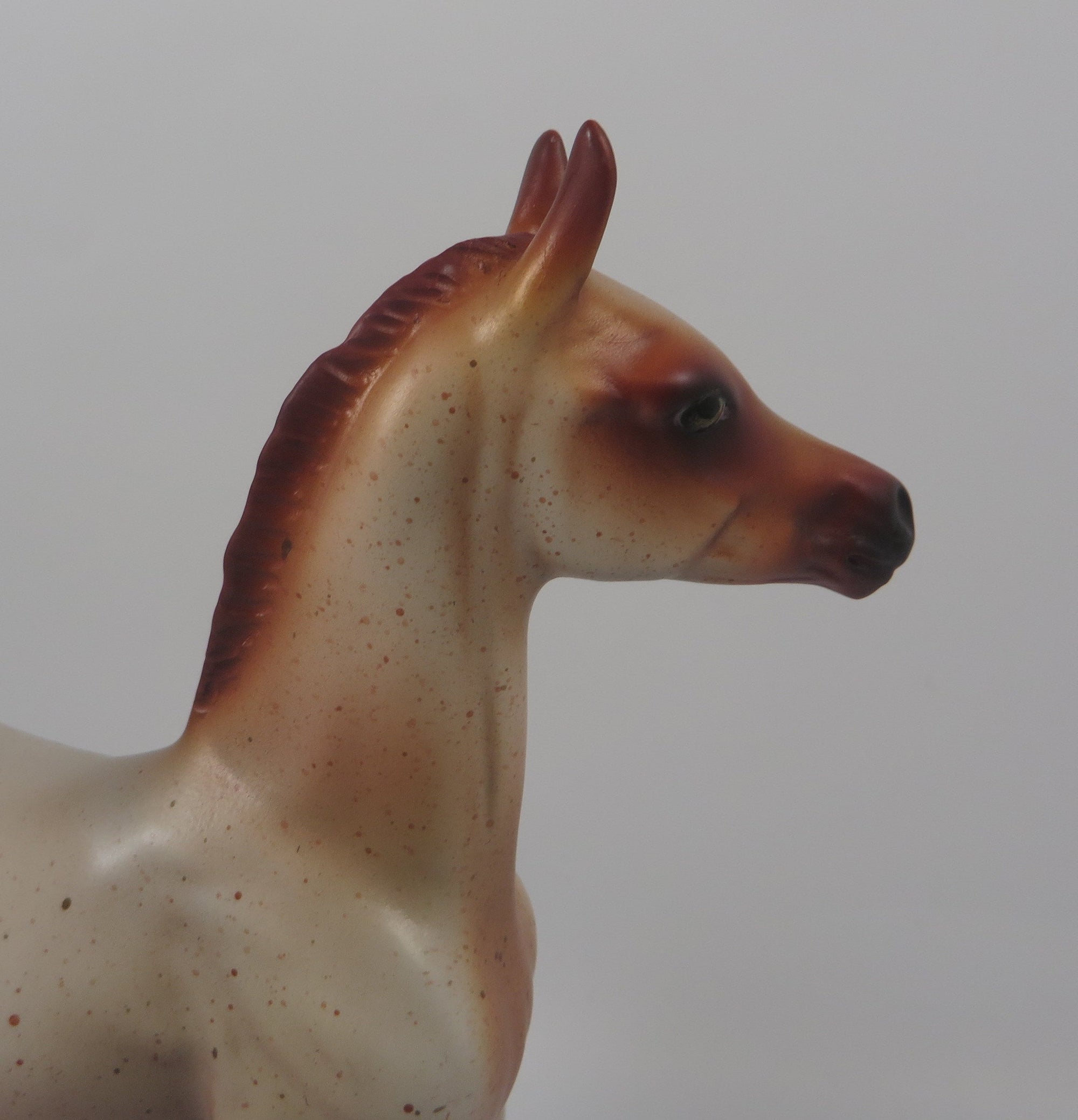 SCARLET LETTER-LE-3 RED ROAN FOAL MODEL HORSE 8/16/19