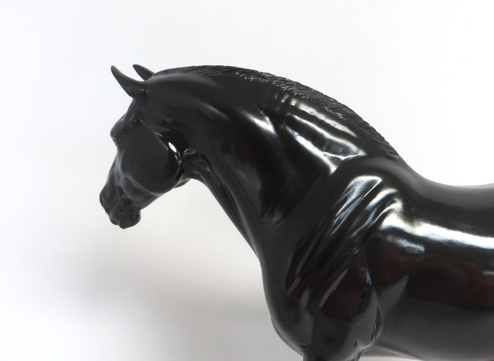 BLACK EYED SUSAN-OOAK GLOSSED DAPPLE BLACK BUNNY EA 2019