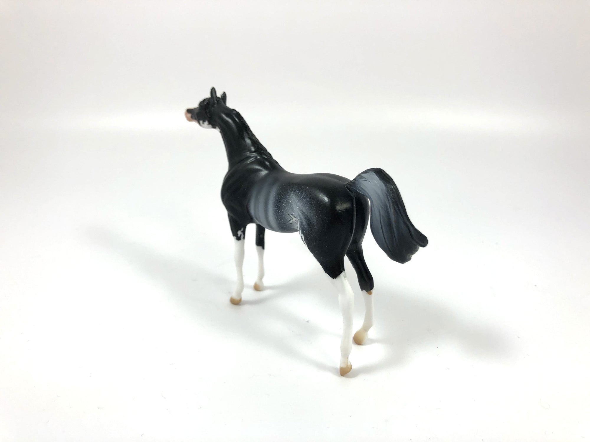 MINI ME HOUNDSTOOTH -- LE-15 --- BLACK RABICANO ARAB CHIP CM BY AUDREY DIXON 5/10/19