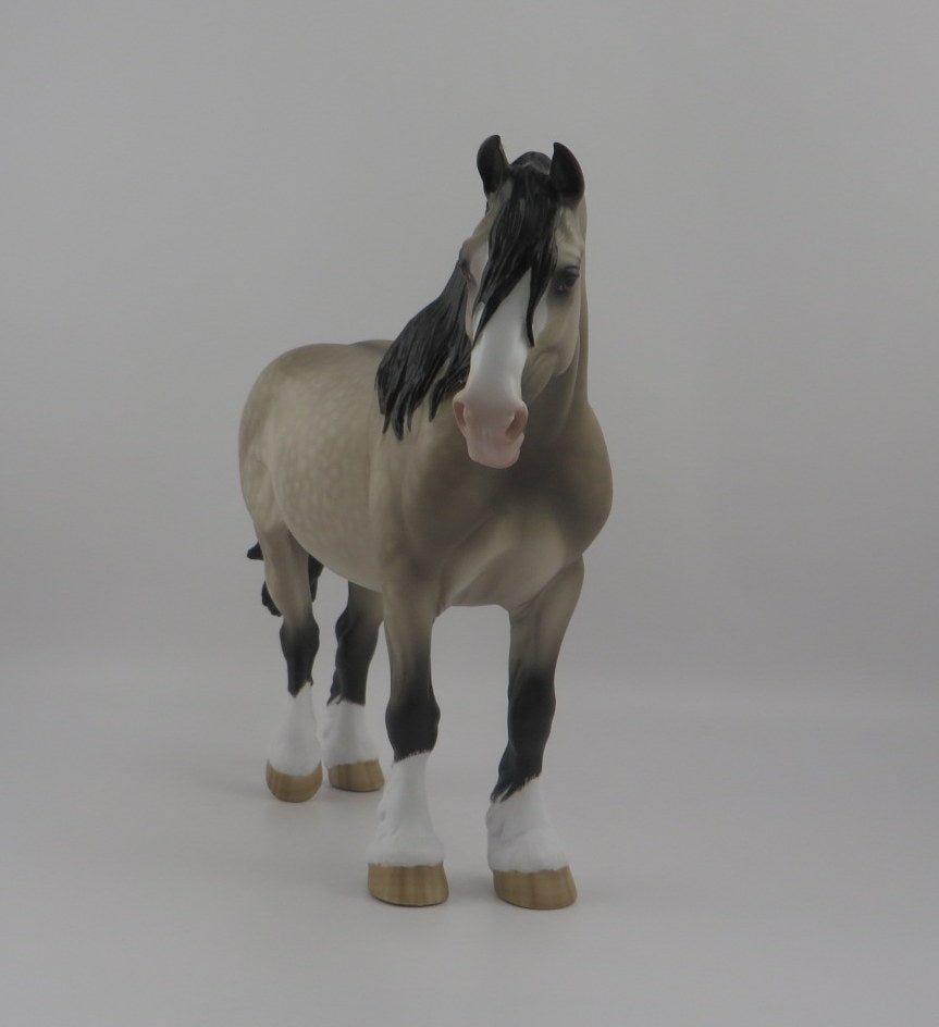 Churro-OOAK DAPPLE GREY HEAVY DRAFT MARE BY SHERYL LEISURE 8/20/20