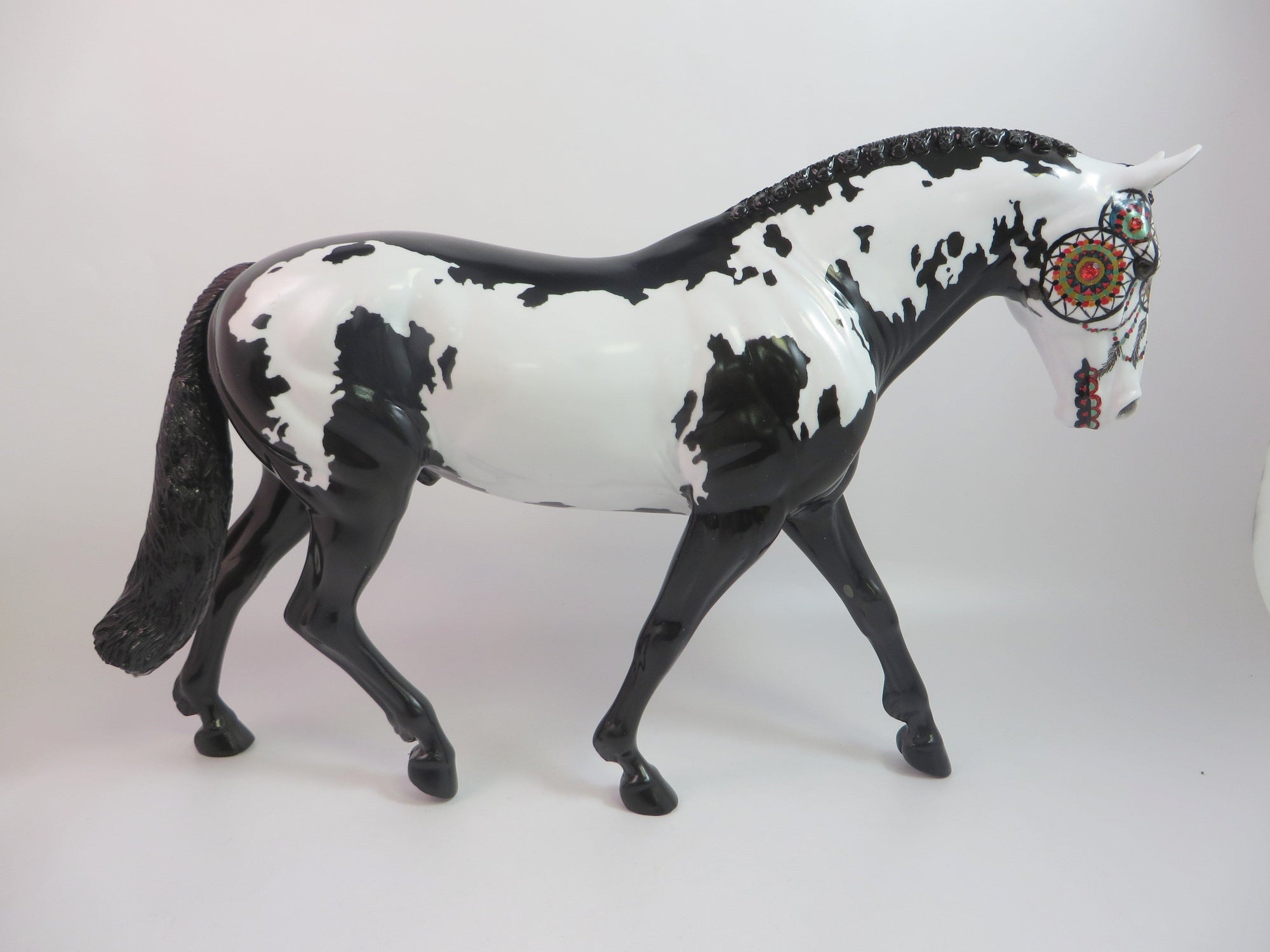 CHAKRA-OOAK SUGAR SKULL IRISH DRAFT MODEL HORSE BY DAWN QUICK 8/30/19