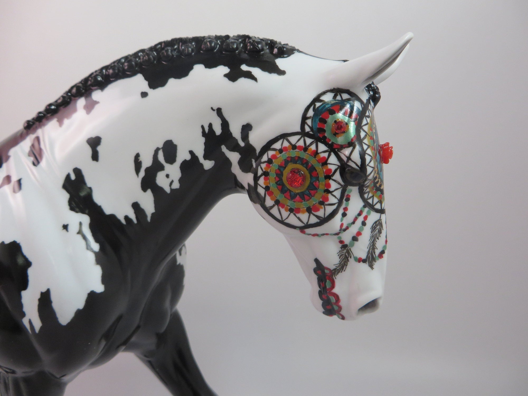 CHAKRA-OOAK SUGAR SKULL IRISH DRAFT MODEL HORSE BY DAWN QUICK 8/30/19