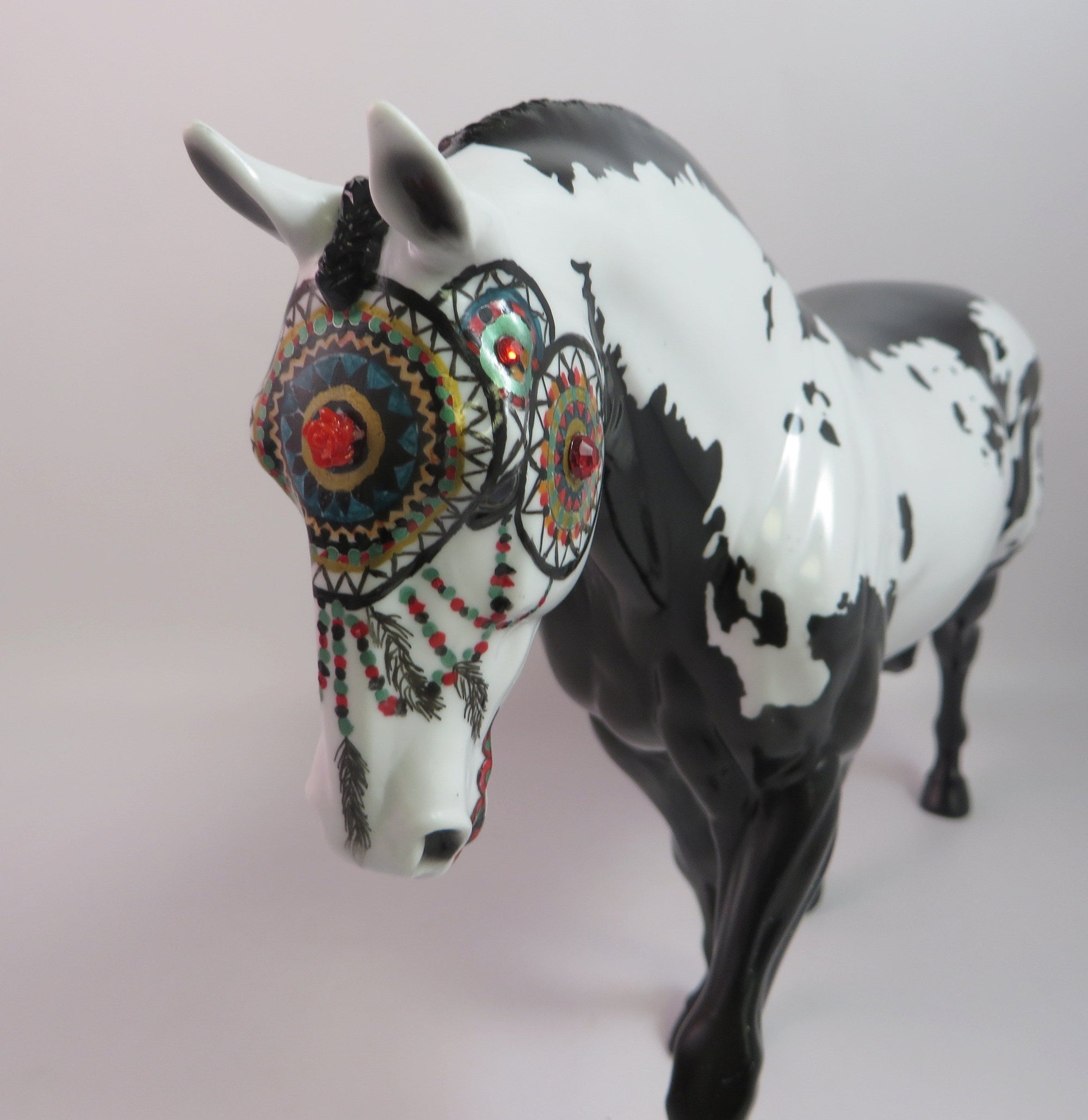 CHAKRA-OOAK SUGAR SKULL IRISH DRAFT MODEL HORSE BY DAWN QUICK 8/30/19