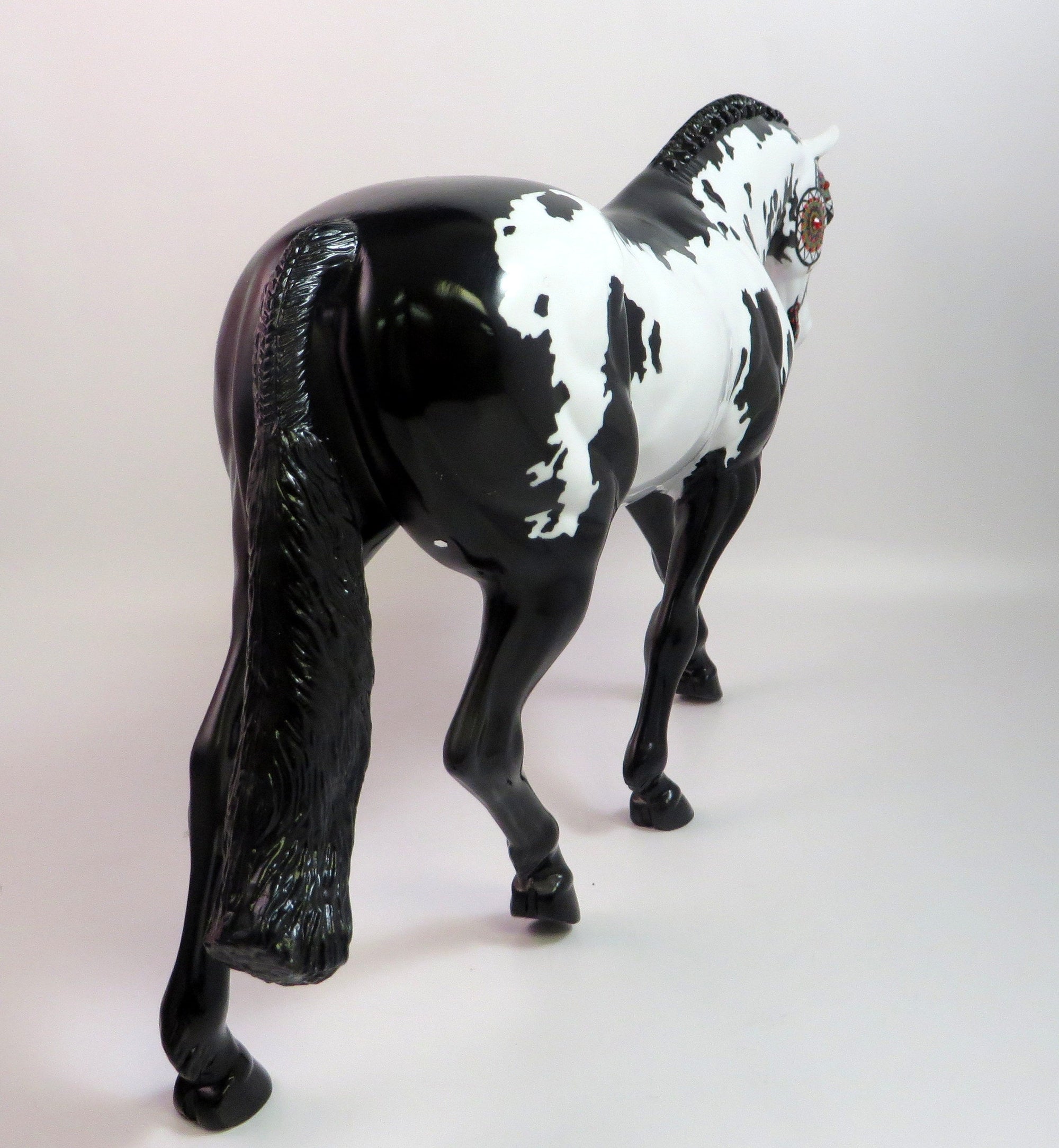 CHAKRA-OOAK SUGAR SKULL IRISH DRAFT MODEL HORSE BY DAWN QUICK 8/30/19