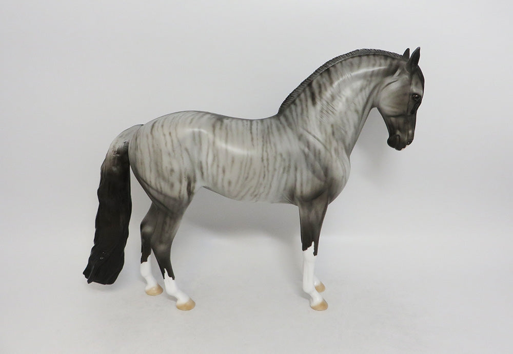 RAVENOUS - OOAK BRINDLE ANDALUSIAN MODEL HORSE