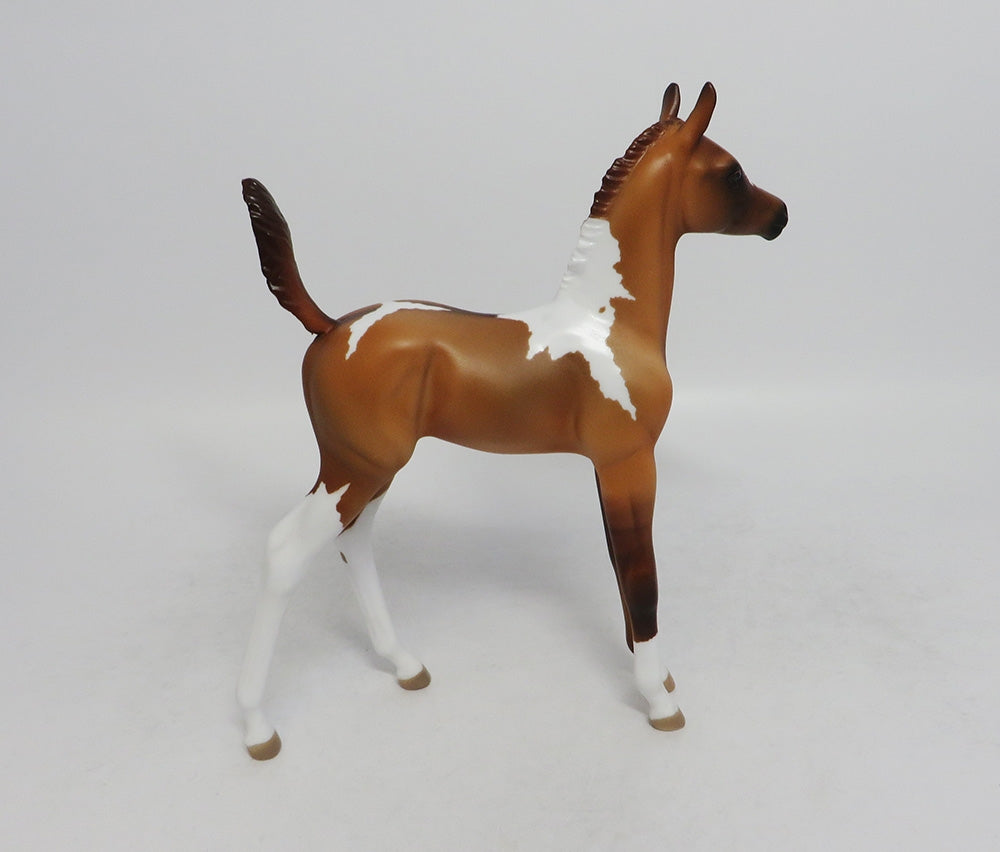 PASTRAMI-OOAK RED DUN TOBIANO FOAL MODEL HORSE 8/24/18