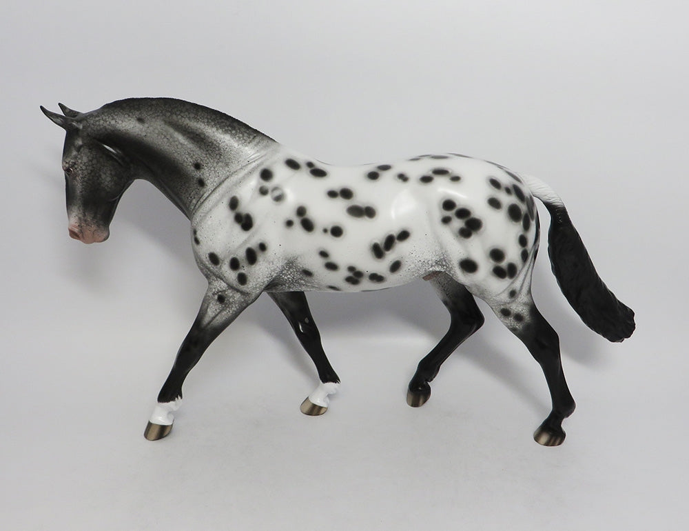 BLUE CLUES-OOAK APPALOOSA IRISH DRAFT MODEL HORSE 8/24/18