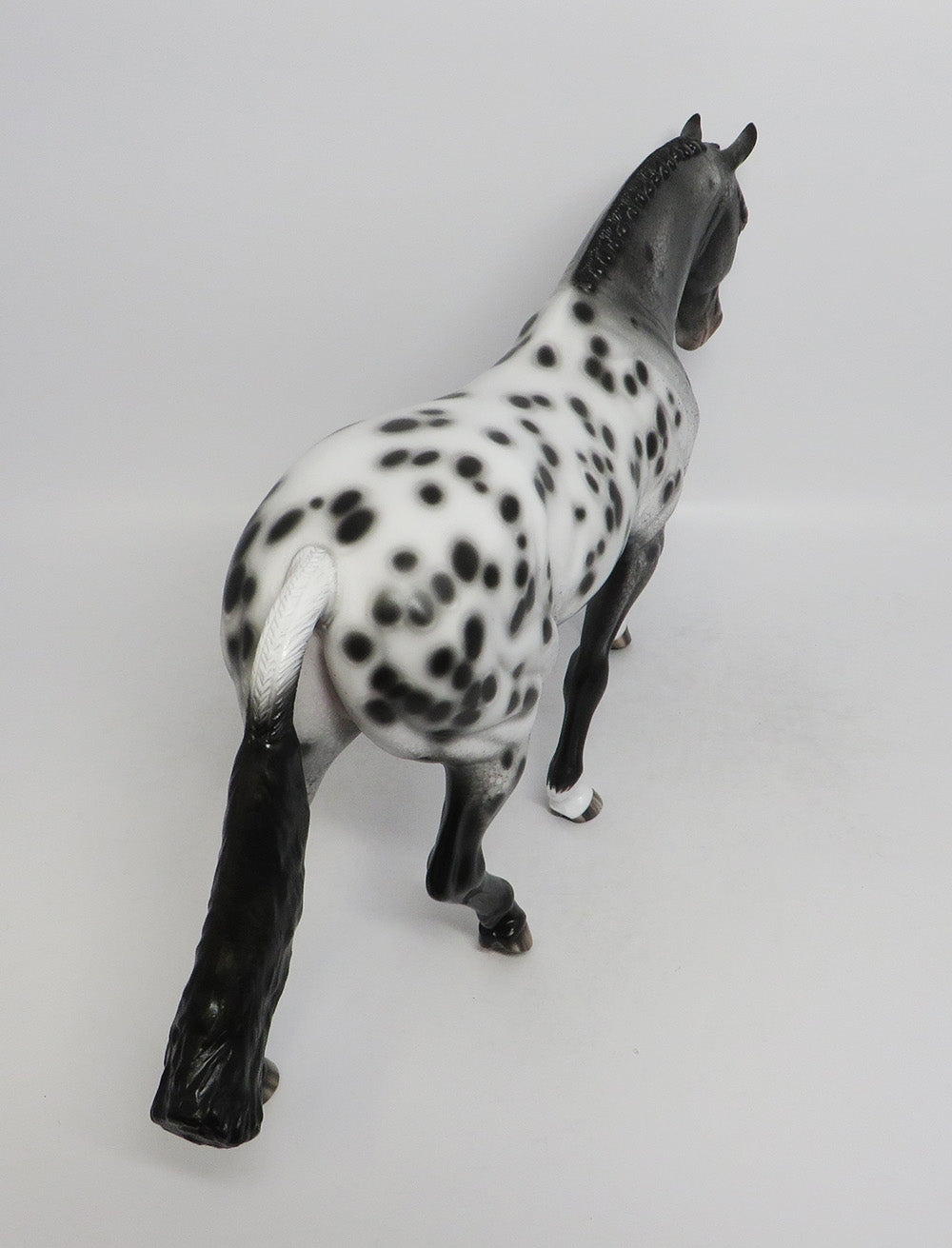 BLUE CLUES-OOAK APPALOOSA IRISH DRAFT MODEL HORSE 8/24/18