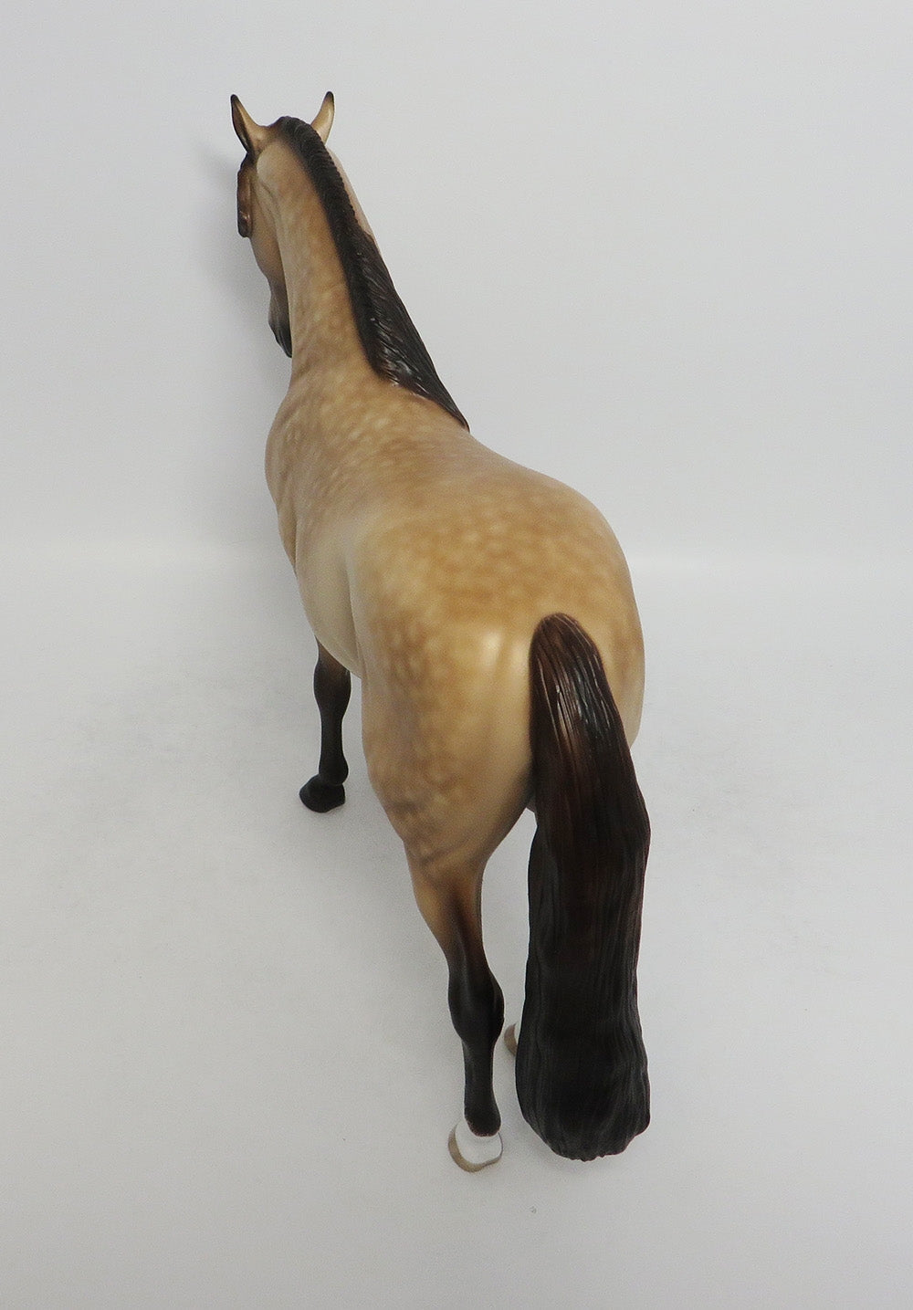 RAZZLE DAZZLE-OOAK STAR DAPPLE BUCKSKIN ANDALUSIAN MODEL HORSE 8/24/18