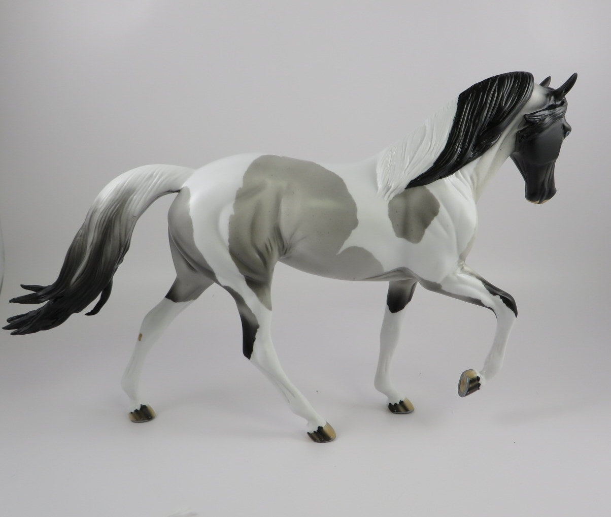 WRANGELL -OOAK BLUE ROAN TWH MODEL HORSE BY AUDREY DIXON 9/18/19