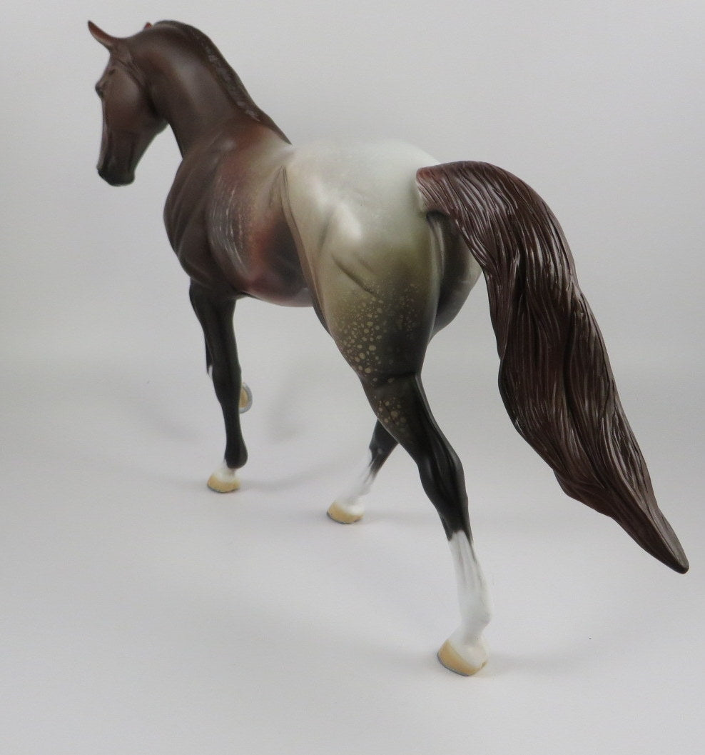 WHEELZ-OOAK CHESTNUT RABICANO MODEL HORSE BY AL KATT 9/6/19