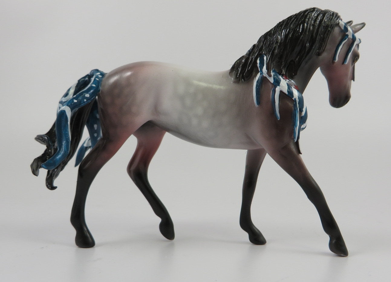 ZAZEL - OOAK CUSTOM CIRCUS DECO CHIP BLUE RIBBON WARMBLOOD CHIP BY DAWN QUICK LHS 19