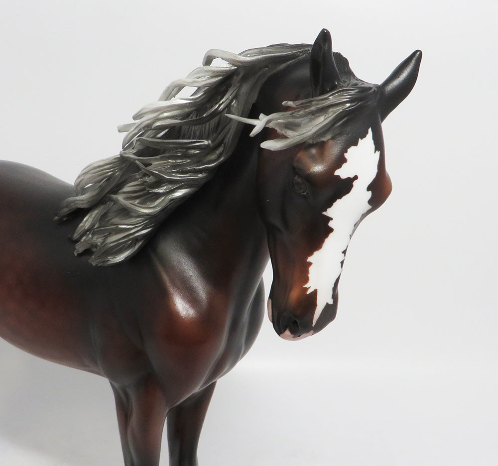 BEUNO-OOAK DAPPLE SILVER BAY ANDALUSIAN MODEL HORSE 8/31/18