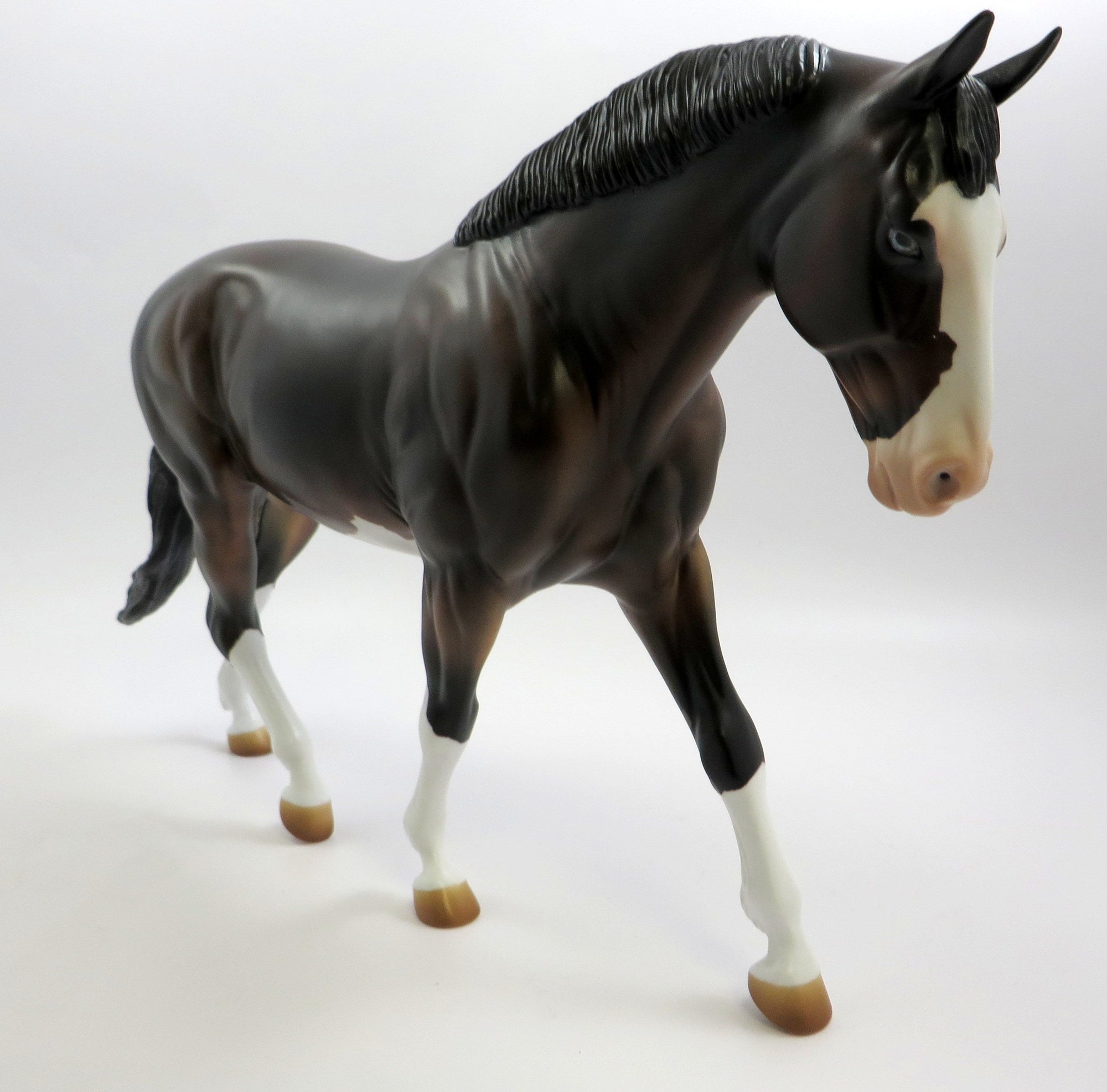 TRINITY-OOAK DAPPLE BAY PINTO IRISH DRAFT MODEL HORSE 5/16/19