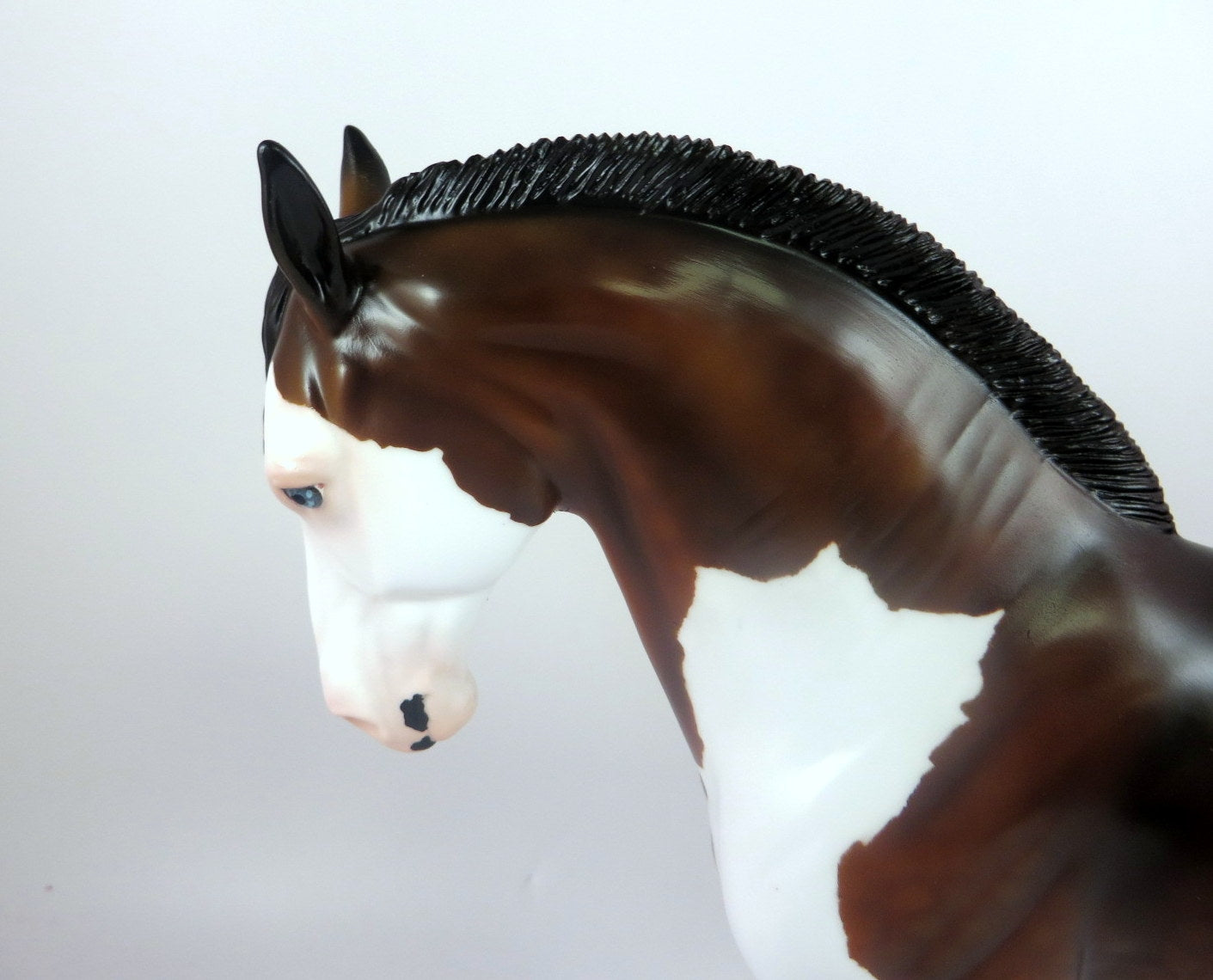 BIM BOM -OOAK DAPPLE BAY PINTO ANDALUSIAN MODEL HORSE BY AUDREY DIXON LHS 19