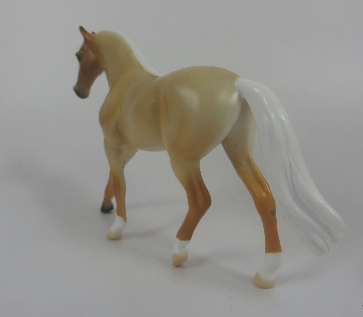 MR. BARNUM MINI ME - LE-5 PALOMINO ROAN CM WARMBLOOD CHIP MODEL HORSE BY AUDREY DIXON LHS 19